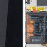 LCD kijelző érintőpanellel és előlapi kerettel és akkumulátorral Huawei Y6P fekete [02353Lkv] (gyári fotó