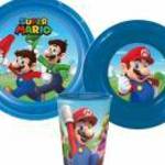 Super Mario étkészlet, műanyag szett fotó
