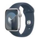 Apple Watch Series 9 GPS 45 mm ezüst alumíniumtok - viharkék sportszíj - M/L fotó