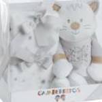 Gamberritos takaró - wellsoft 80x110cm - plüss játékkal pólós cica szürke 10712 fotó