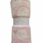 Soffi Baby takaró plüss dupla rózsaszín fehér macipofi 75x100cm fotó