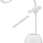Goobay LED-es asztali lámpa, ventillátor és tolltartó fehér fotó