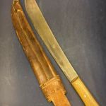 Régi machete eredeti bőr hüvelyében - Machete - macséta bozótvágó kés... Izgi darab! fotó