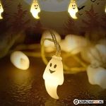 Szellem halloween fényfüzér, meleg fehér, 3 méter fotó