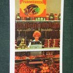 Kártyanaptár, Szövetség ABC áruház, Szolnok, csemege pult, női modell , 1979, , R, fotó