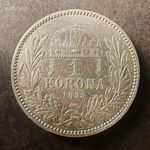 1 korona 1895 ezüst 1 Ft-ról!! fotó