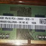 laptop RAM DDR4 2666 Lenovo SM30N76550 SK Hynix 4GB 1Rx16 PC4-2666V-SC0-11 fotó