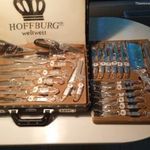 HOFFBURG 24 darabos steak evőeszköz, konyhai kések rozsdamentes acél készlet kódzáras kofferben fotó