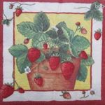 Gyümölcs, szamóca, eper 6., dekor szalvéta fotó