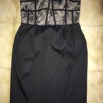 Csodaszép M pánt nélküli női ruha alkalmi ruha fekete felül csipke divatos kisestélyi koktélruha fotó