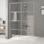 Ezüstszínű átlátszó ESG üveg zuhanyfal 140x195 cm fotó