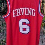 Kosárlabda mez Julius Erwing, NBA, Philadelphia 76ers, piros fotó