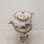 Antik biedermeier porcelán kávé főző melegen tartó mécses edény konyhai eszköz 258 7163 fotó