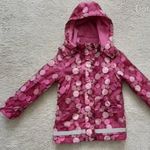 Pepperts! rózsaszín-lila mintás, pamutbélelt, kapucnis kislány SZÉLDZSEKI (110-116 cm, 4-6 évesnek) fotó