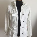 ONLY divatos fehér kapucnis átmeneti női kabát M fotó