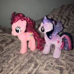 2 db MLP My Little Pony plüss játék figura póni pink lila fotó