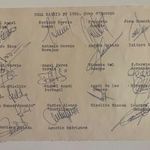 Real Madrid csapat 1980, aláírása, dedikált, aláírt, labdarúgás, foci, labda, mez fotó