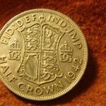 Anglia nagyméretű ezüst 1/2 korona 1942 14.1 gramm fotó