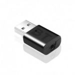 Bluetooth Adapter, USB csatlakozó, 3.5 mm-es jack audio, trasmitter/receiver, fekete fotó