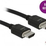 DeLock Ultra High Speed HDMI 48Gbps 8K 60Hz 1m cable Black 85293 Kiegészítő, Kellék Kábel fotó