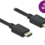 DeLock High Speed HDMI 48Gbps 8K 60Hz 1m cable Black 85387 Kiegészítő, Kellék Kábel fotó