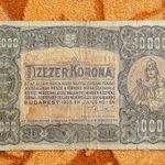 1923 -as 10000 Korona "kis alakú" "Orell Füssli" bankó Ritkább !!!! (L1226) fotó