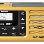 Akkus kültéri rádió DAB+, URH, USB, akkutöltő funkció, zseblámpa, sárga, Sangean Survivor fotó