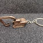 Kulcstartó excavator/kotró bronz színben (fém) fotó