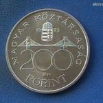Magyar Köztársaság ezüst 200 Forint 1993 Magyar Nemzeti Bank fotó