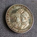 Ausztria, Steiermark, ezüst medál, 200 Jahre Erzherzog Johann, Brandhof, 900Ag, 31.88g, 40, 2mm, fotó