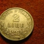 Olasz ezüst 2 lira 1863 NBN ritka! 10 gramm 0.835 fotó