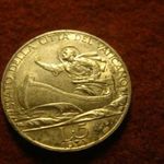 Vatikán ezüst 5 lira 1934 kiváló, némi patina fotó