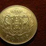 Portugália nagy ezüst 500 reis 1908 12, 5 gramm 0.835 30 mm fotó