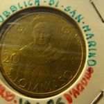 San Marino alu-bronz 20 lira 1996 UNC, tokban fotó