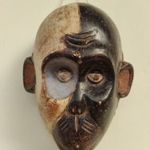 Antik afrikai patinás fa majom maszk Bamileke népcsoport Kamerun africká maska 391 dob 51 fotó