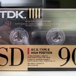 TDK SD 90 1990 chrome új, bontatlan magnókazetta, audio kazetta fotó