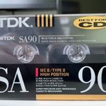 TDK SA 90 1990 chrome új, bontatlan magnókazetta, audio kazetta fotó