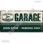 Retró Fém Tábla - John Deere Garage, Paking - Garázs, Parkoló Dombornyomott fotó