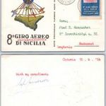 8° Giro Aereo Internationale di Sicilia, Aero Klub Palermo, olasz díjjegyes. 1956 képeslap, képeslev fotó