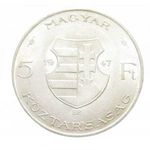 Magyarország, 5 forint 1947 - RÖVID HAJAS EF+, 12g500 fotó