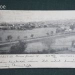 Képeslap, Horvátország, Daruvar, panorama, látkép, vasút, rakodó, izdanje Popovic Server, 1904 fotó