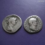 2 db római ezüst denár Trajanus, Vespasianus VAT -10 / 04 fotó