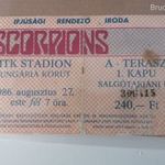 Scorpions MTK stadion 1986 - koncertjegy fotó