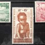 Ha Kedd Akkor FRANCIA EGYENLITOI-AFRIKA 1942 klasszikus postatiszta sor kat.ert.: 7 $ fotó
