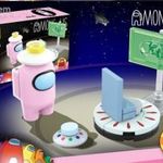 Among us űrhajós játék szett építőjáték imposztor rózsaszín dobozában ÚJ KÉSZLETEN fotó