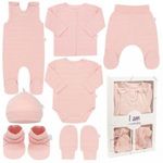 7-részes baba együttes újszülötteknek New Baby I AM rózsaszín 56 (0-3 h) fotó