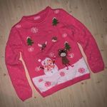ÚJ! Hóemberes Karácsonyi pulóver, 8-9 év, 128/134 cm fotó