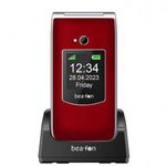 Beafon SL605 kártyafüggetlen kinyitható mobiltelefon SOS gombbal, dokkolóval, piros fotó