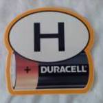 Hungary "H" Duracell matrica motorra, autóra, kerékpárra is. Méret: 13 cm széles és 12, 5 fotó