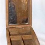 Antik borotválkozó doboz fa doboz fotó